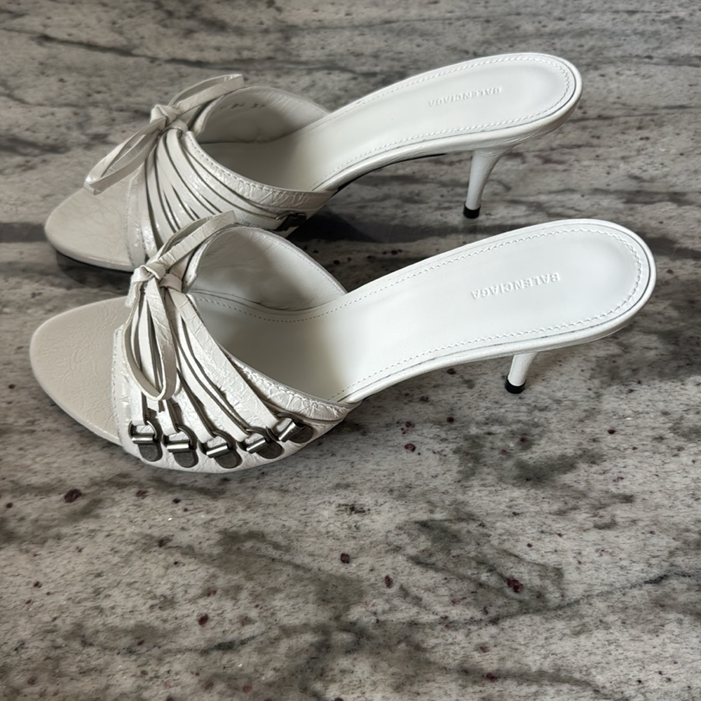 NWT Authentic Balenciaga Cagole Slide Lace-Up Sandals - Picture 2 of 9